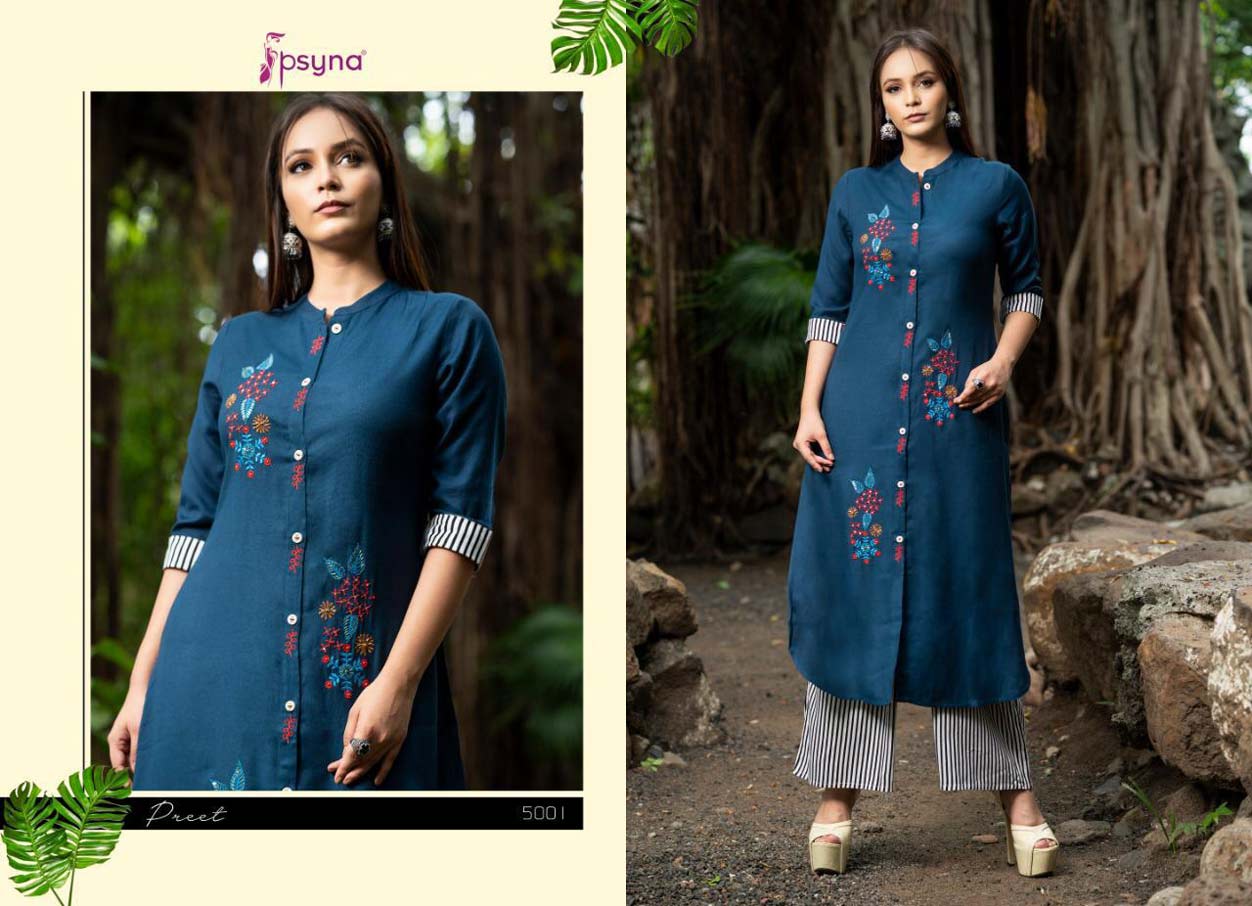 Preet Vol-4 Psyna Cotton Rayon Fancy Palazzo Kurti Sets Preet Vol-4 Psyna Cotton Rayon Fancy Palazzo Kurti Sets